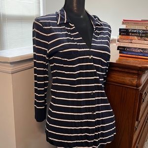 EXPRESS Blue and White Stripped classic blazer Cardigan